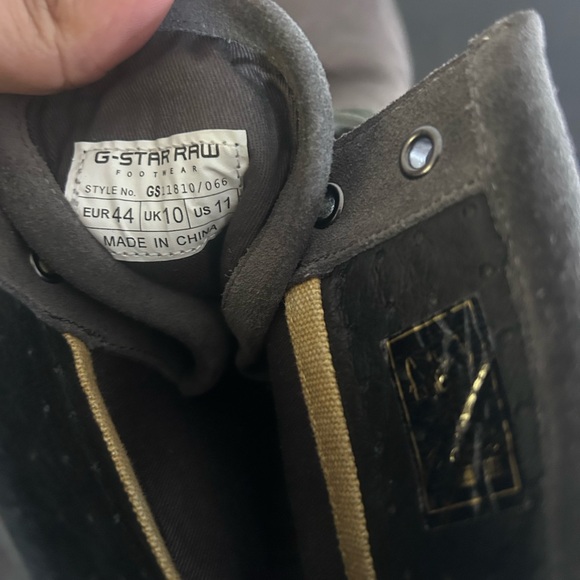 G-Star Grey Leather Boots - Picture 6 of 6